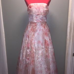 B. DARLIN HALTER LONG HI/LOW DRESS